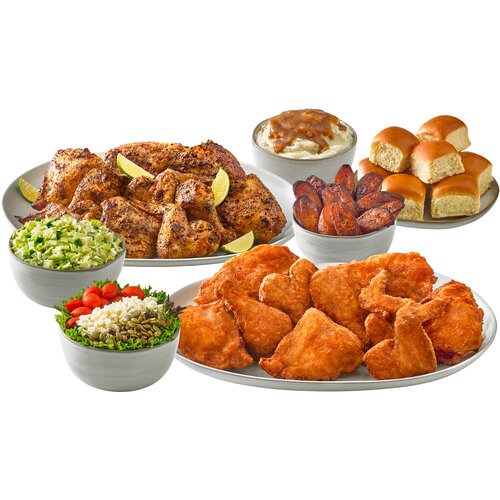 Campero Summer Pack: 25 pieces (legs & thighs), 5 family sides