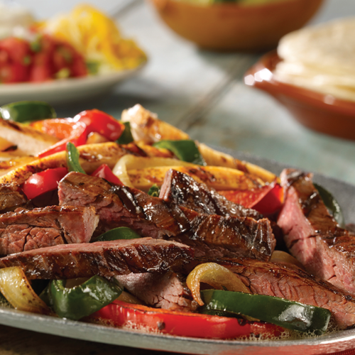 Steak and/or Chicken Fajitas for One