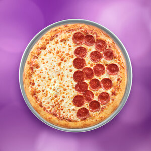 Half & Half Pizza: 1/2 Cheese & 1/2 Pepperoni