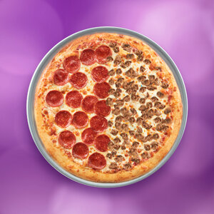 Half & Half Pizza: 1/2 Pepperoni & 1/2 Sausage
